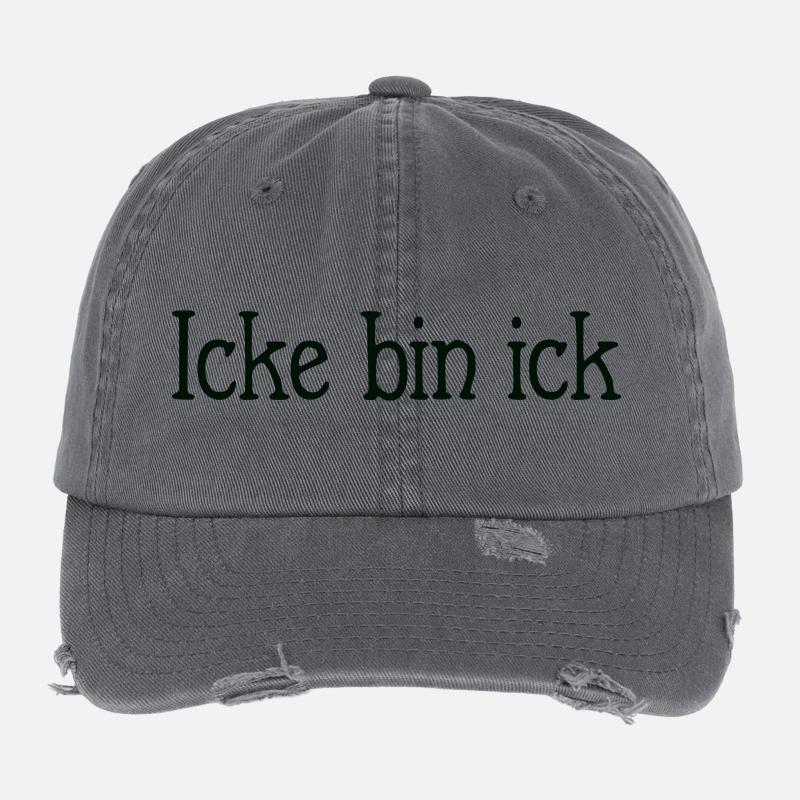 Icke bin ick Berlin Flexfit Vintage Destroyed Cap