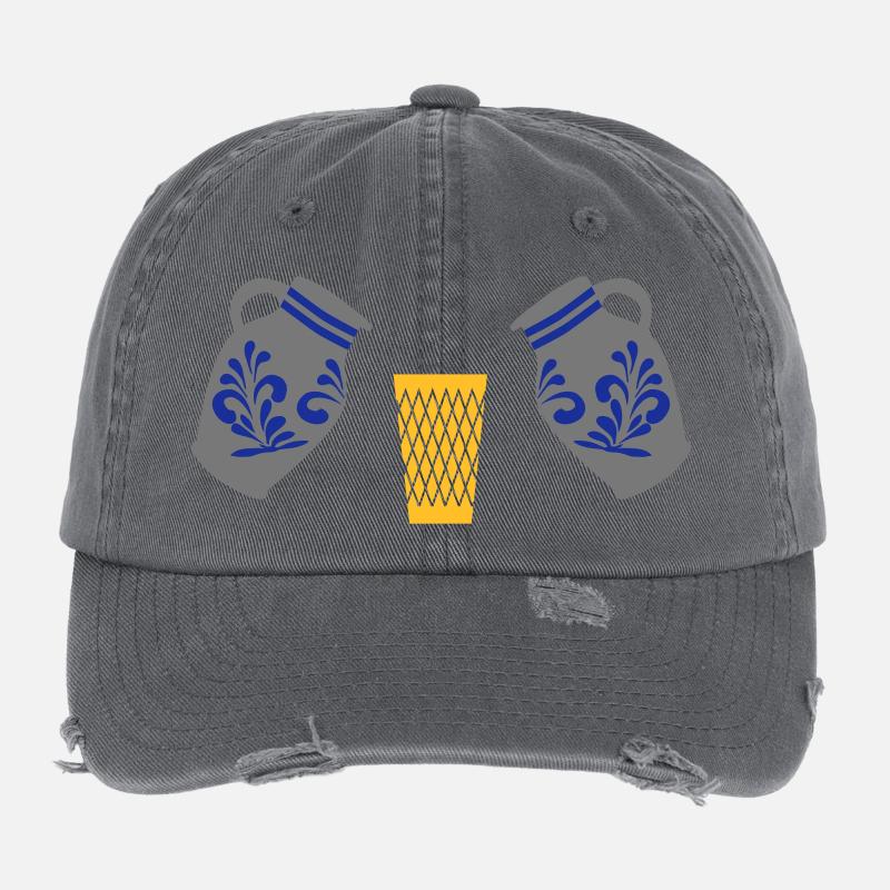 Geripptes mit Bembel Flexfit Vintage Destroyed Cap