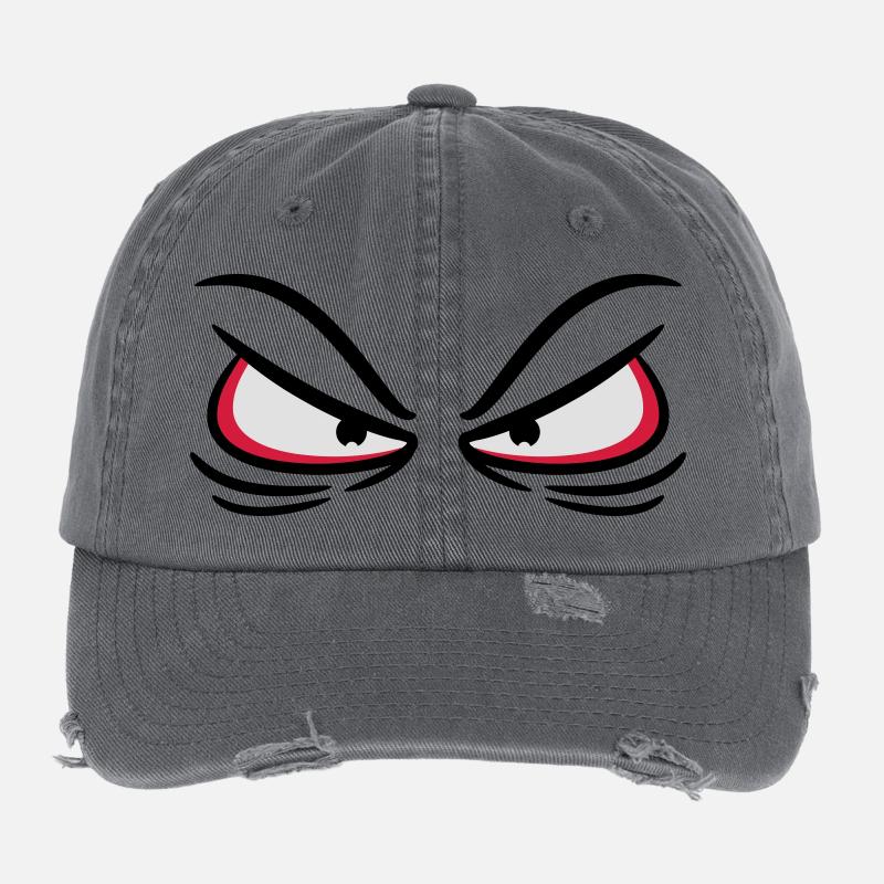Evil Eyes Casquette vintage effet usé Flexfit