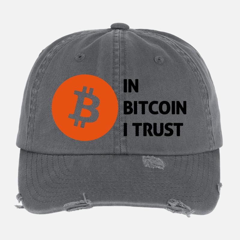 bitcoin Flexfit Vintage Destroyed Cap