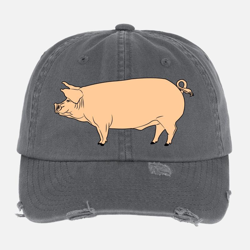 Rosa Schwein Flexfit Vintage Destroyed Cap