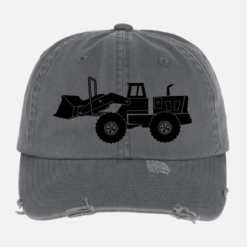 Transparenter Bulldozer Flexfit Vintage Destroyed Cap