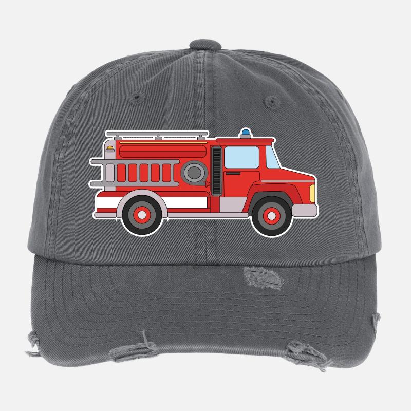 Voiture de pompiers Casquette vintage effet usé Flexfit