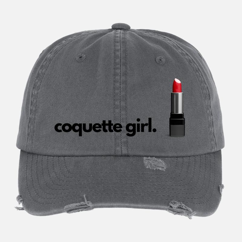 Coquette Mädchen Student Kit Kit Flexfit Vintage Destroyed Cap