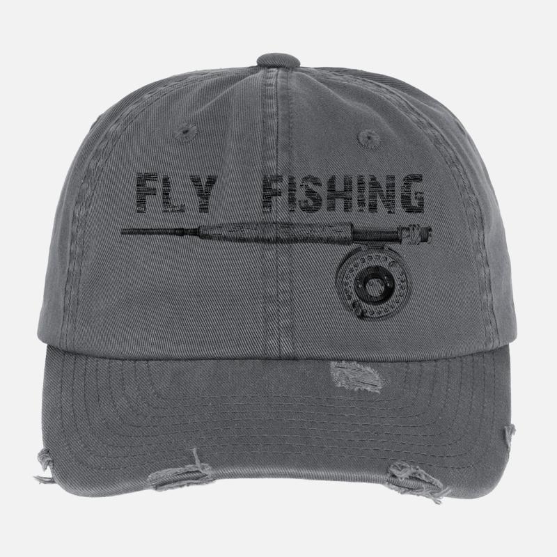 Pêche à la mouche Casquette vintage effet usé Flexfit