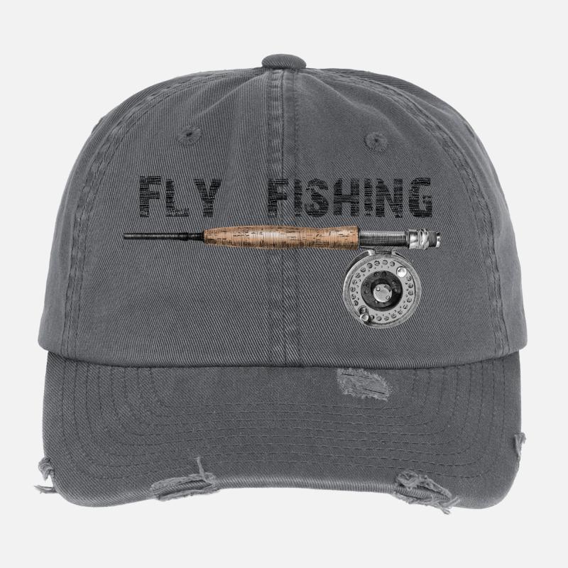 Pêche à la mouche Casquette vintage effet usé Flexfit