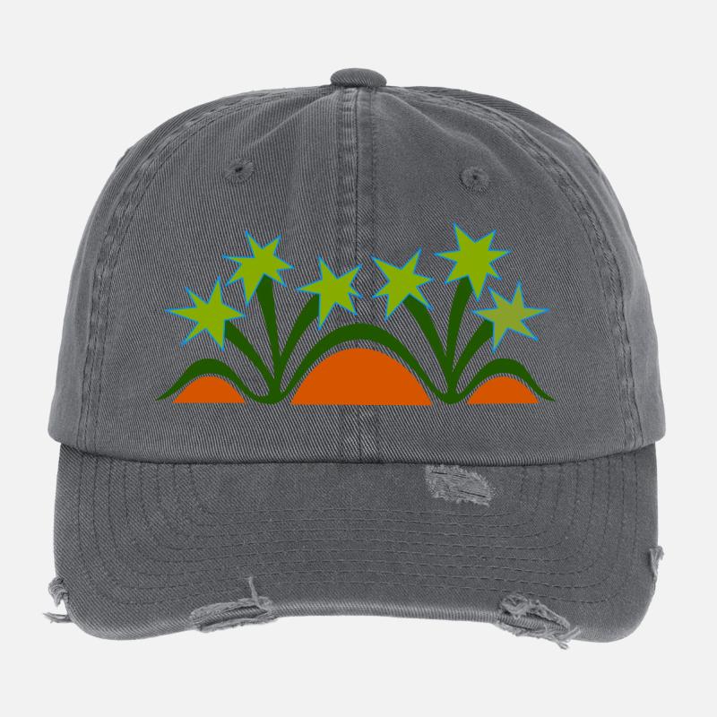 Palmen & Dünen von Cean Flexfit Vintage Destroyed Cap