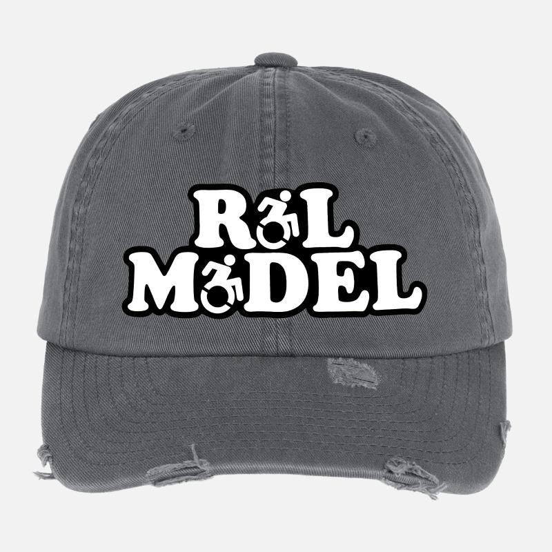 Jeder Rollstuhlnutzer ist ein Vorbild # Flexfit Vintage Destroyed Cap