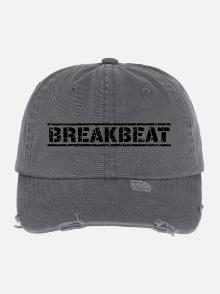 Breakbeat - Flexfit Vintage Destroyed Cap - Dunkelgrau - Vorne