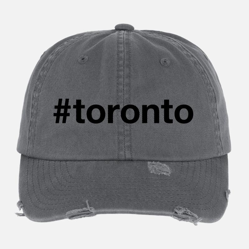 TORONTO Canada Kanada Hashtag Flexfit Vintage Destroyed Cap