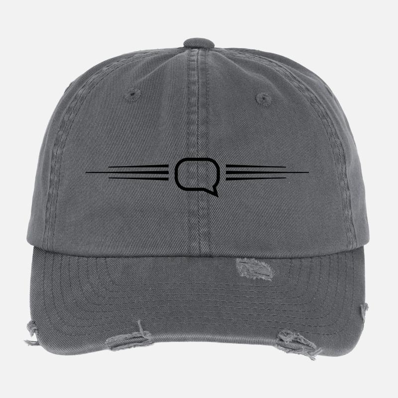Speech bubble line Flexfit Vintage Destroyed Cap