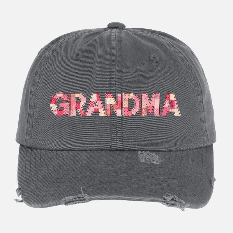 Patchwork Meilleur cadeau de grand-mère pour grand-mère Casquette vintage effet usé Flexfit