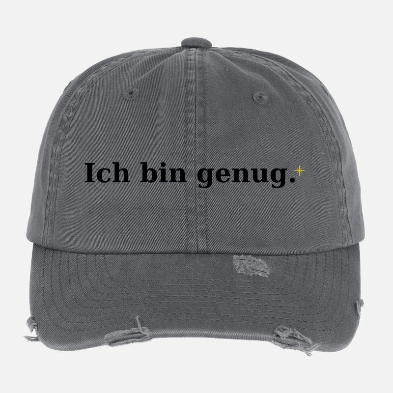 Ich bin genug Flexfit Vintage Destroyed Cap