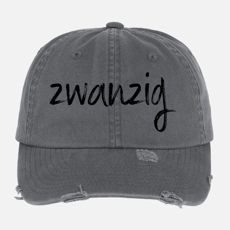 20 zwanzig 20. Geburtstag Geschenk Flexfit Vintage Destroyed Cap