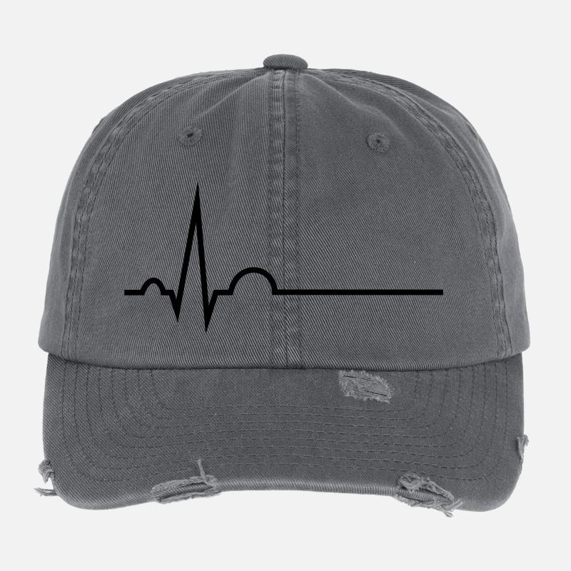 EKG mit Namenslinie Flexfit Vintage Destroyed Cap