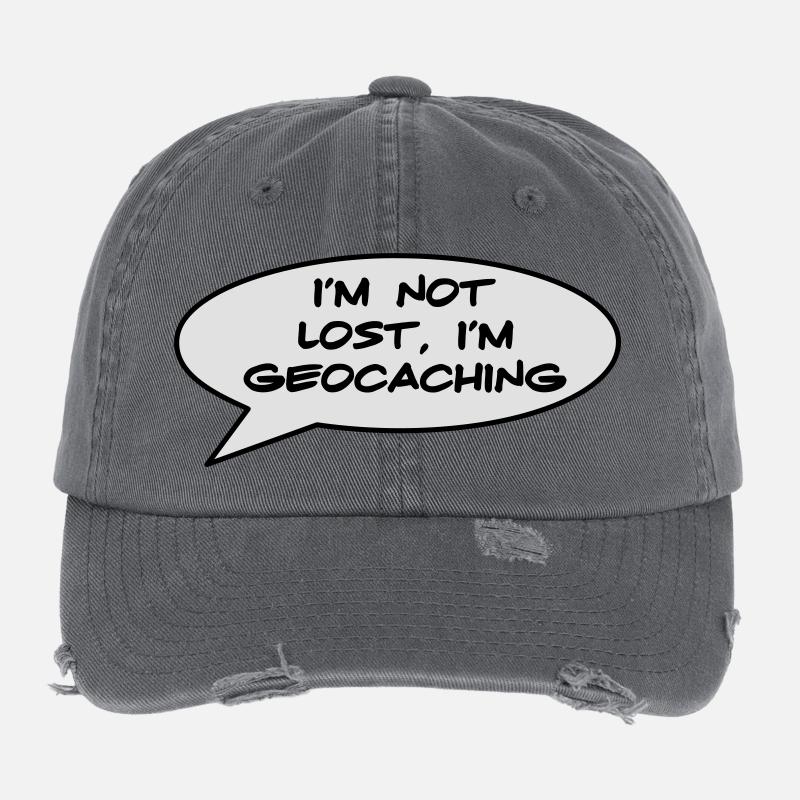 Geocaching Casquette vintage effet usé Flexfit