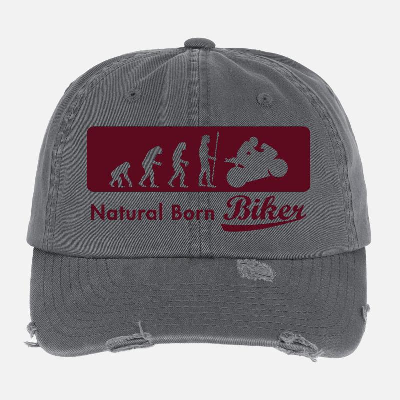 evolution_biker Casquette vintage effet usé Flexfit