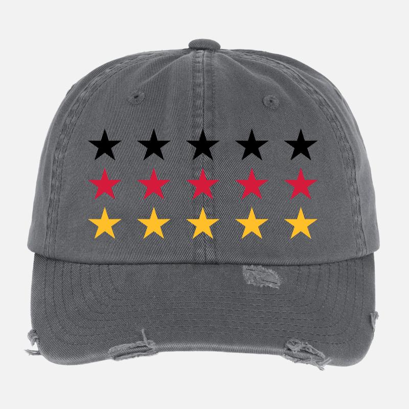 German Flag Stars Design Casquette vintage effet usé Flexfit