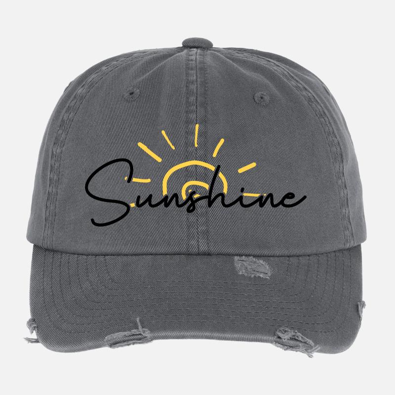 Sunrise Scribble Arc Flexfit Vintage Destroyed Cap