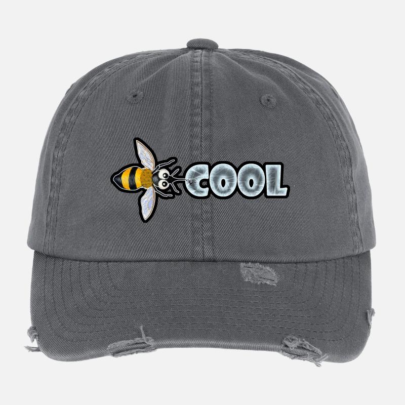 BEE COOL (horizontal) Casquette vintage effet usé Flexfit