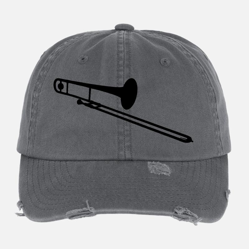 Instrument à vent de trombone Casquette vintage effet usé Flexfit