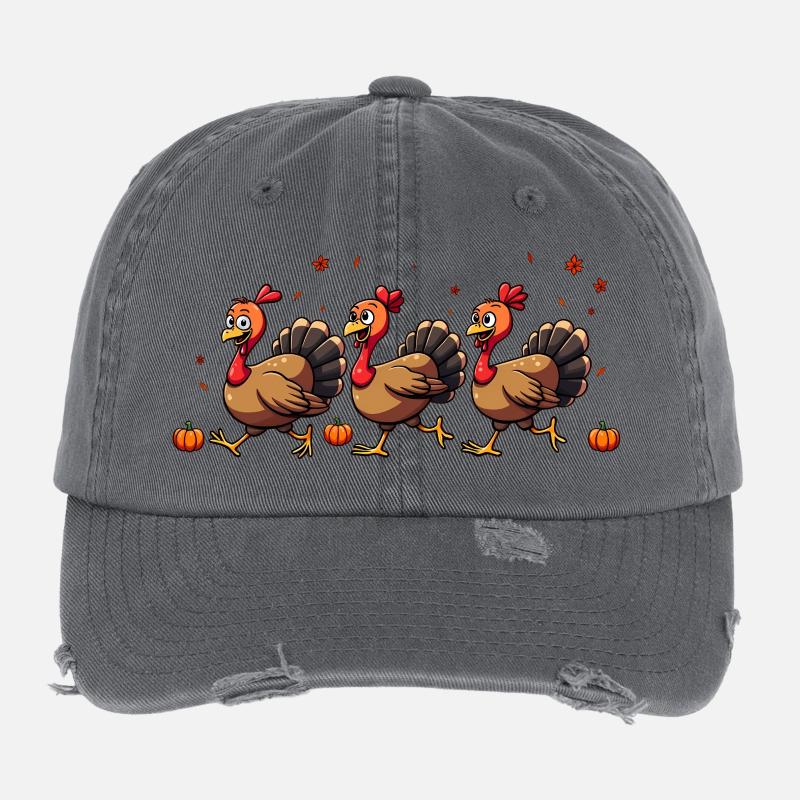 Bébé dinde de Thanksgiving Casquette vintage effet usé Flexfit