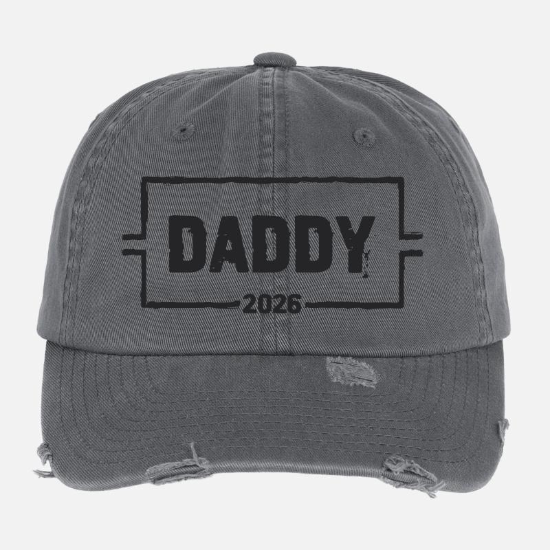 DADDY 2026 Stolzer werdender Vater Flexfit Vintage Destroyed Cap