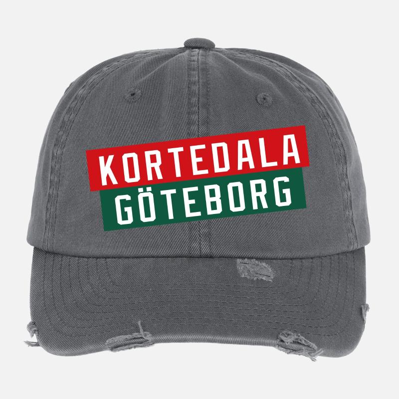Kortedala Göteborg Farbblock Flexfit Vintage Destroyed Cap