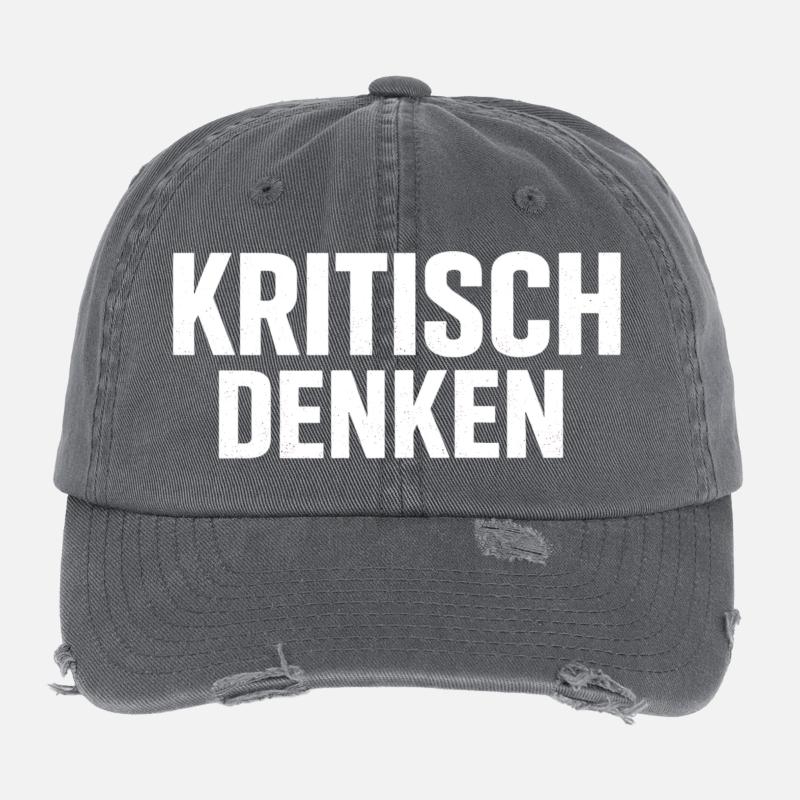 Kritisch Denken – Klarer Statement Look Flexfit Vintage Destroyed Cap
