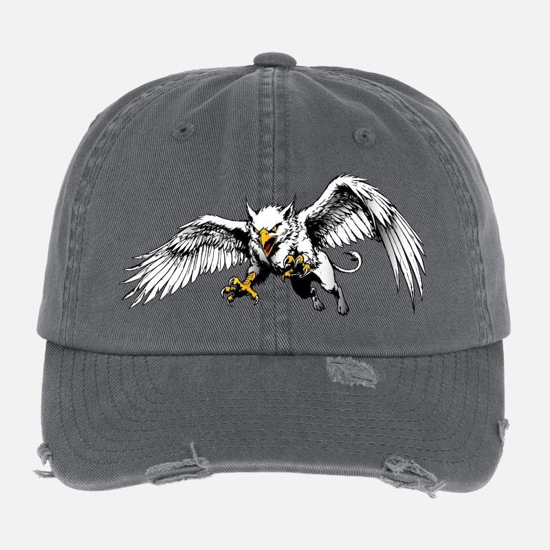 Rostock Griffin - Flexfit Vintage Destroyed Cap - dark grey