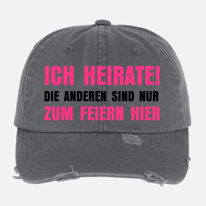 Ich heirate Flexfit Vintage Destroyed Cap