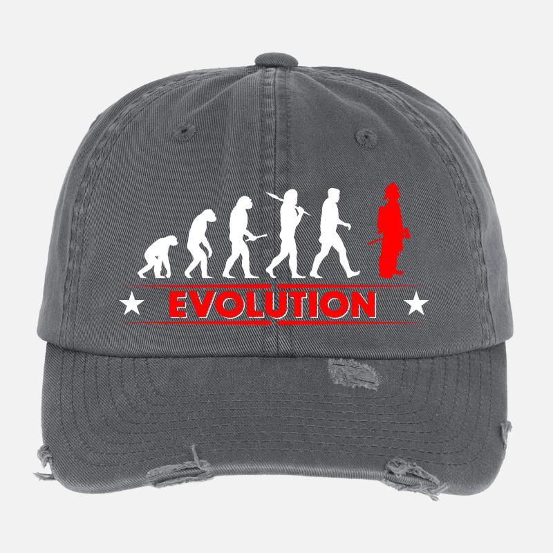 Lancer evolution - rouge/blanc Casquette vintage effet usé Flexfit