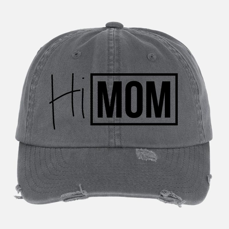 salut maman Casquette vintage effet usé Flexfit