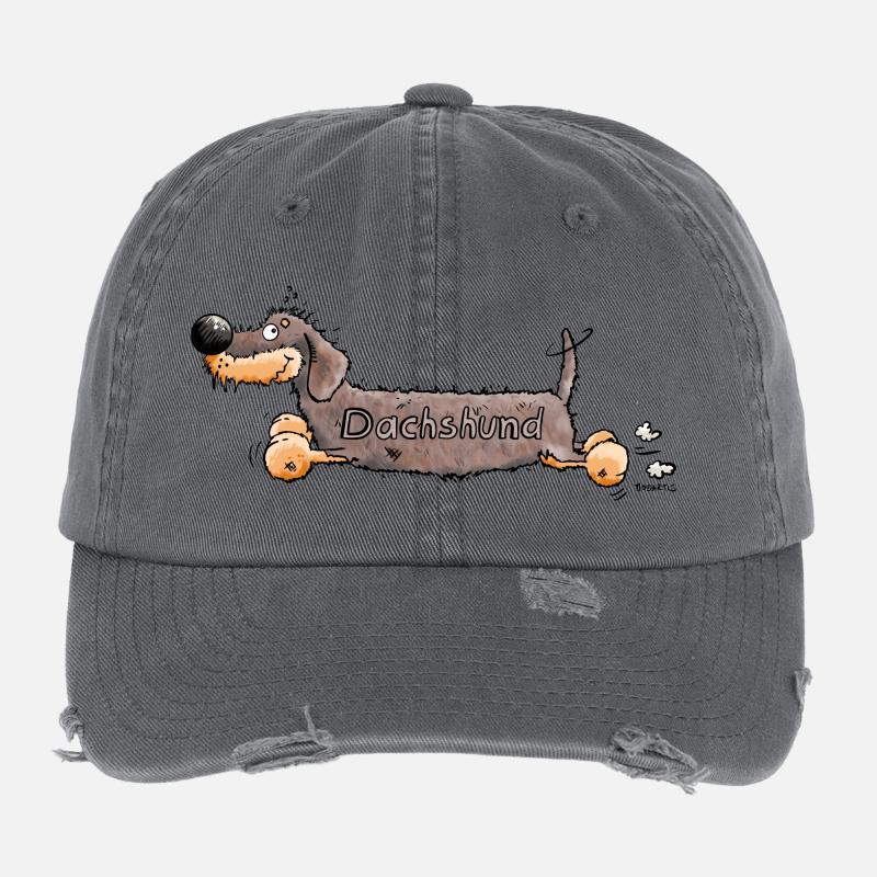 Mignon Dachshund Casquette vintage effet usé Flexfit