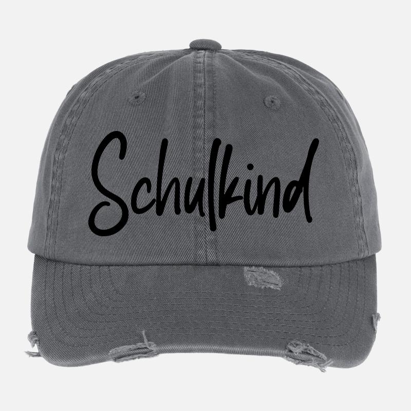 Schulkind - Einschulung Erstklässler Flexfit Vintage Destroyed Cap
