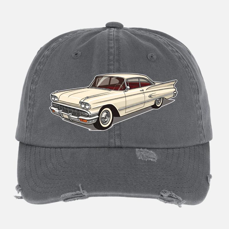 Klassischer Oldtimer - Elegantes Retro-Autodesign Flexfit Vintage Destroyed Cap