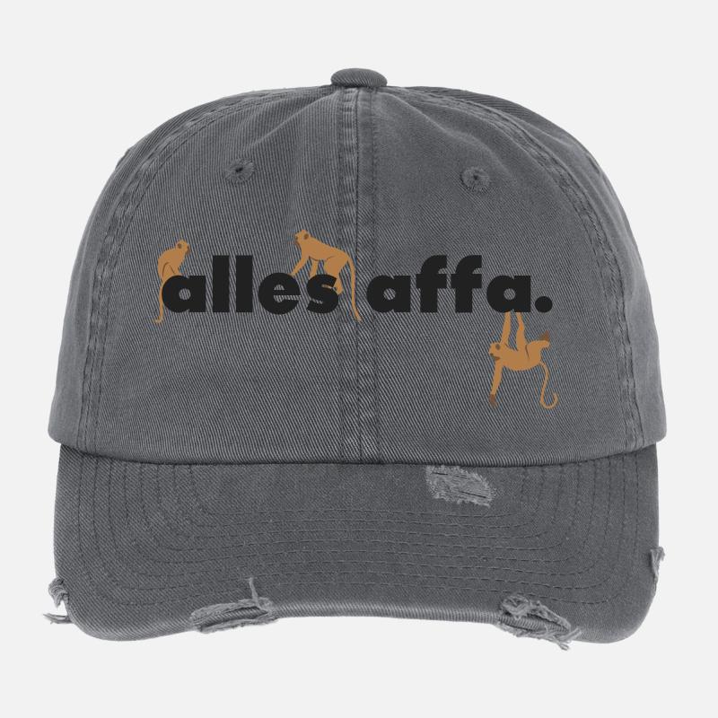 allesaffa. - Flexfit Vintage Destroyed Cap - Dunkelgrau