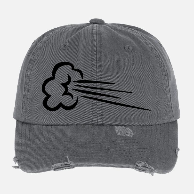 Comic Effekt Geschwindigkeit Flexfit Vintage Destroyed Cap