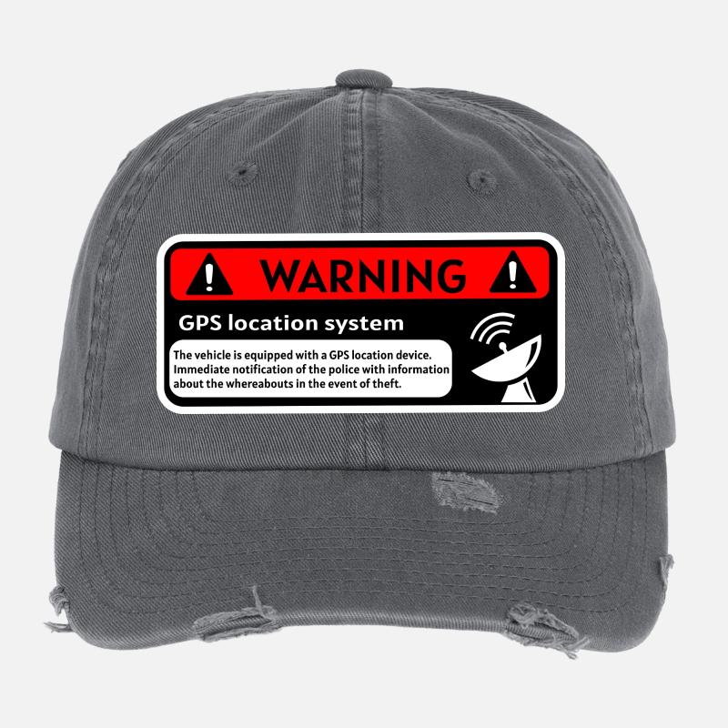 GPS Avertissement Casquette vintage effet usé Flexfit