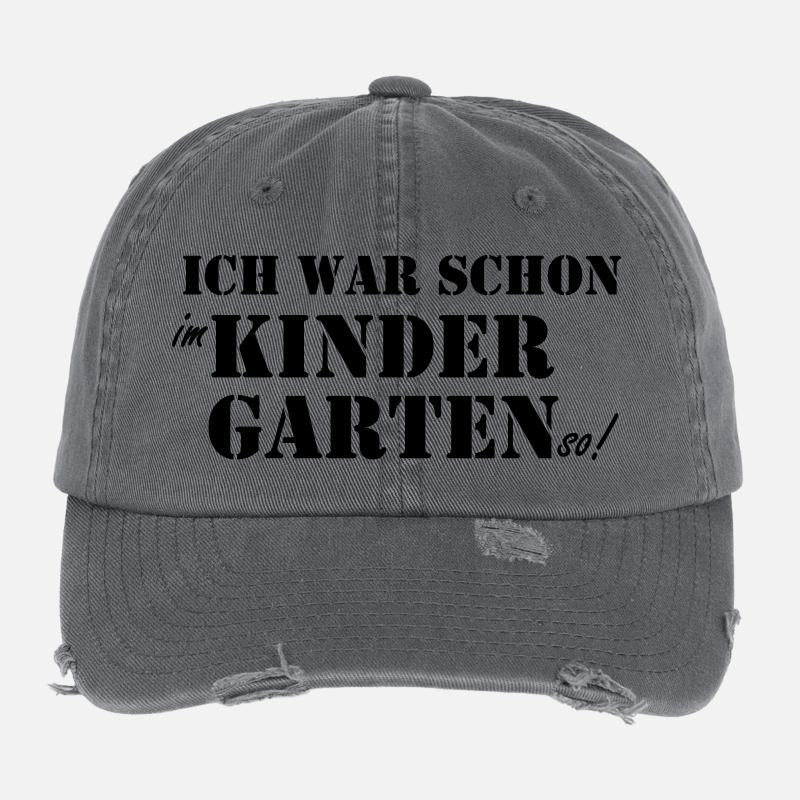 Schulanfänger-Kindergarten Flexfit Vintage Destroyed Cap