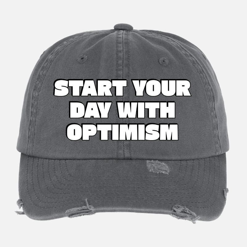 Beginnen Sie Ihren Tag mit Optimismus Flexfit Vintage Destroyed Cap