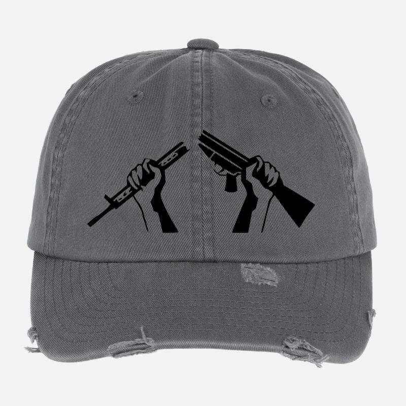 Zerbrochenes Gewehr - Friedenssymbol Flexfit Vintage Destroyed Cap