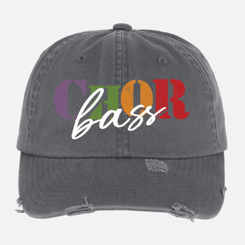 Basse de chœur - Casquette vintage effet usé Flexfit - charbon