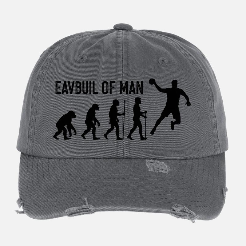 Evolution des Menschen Sprung Flexfit Vintage Destroyed Cap
