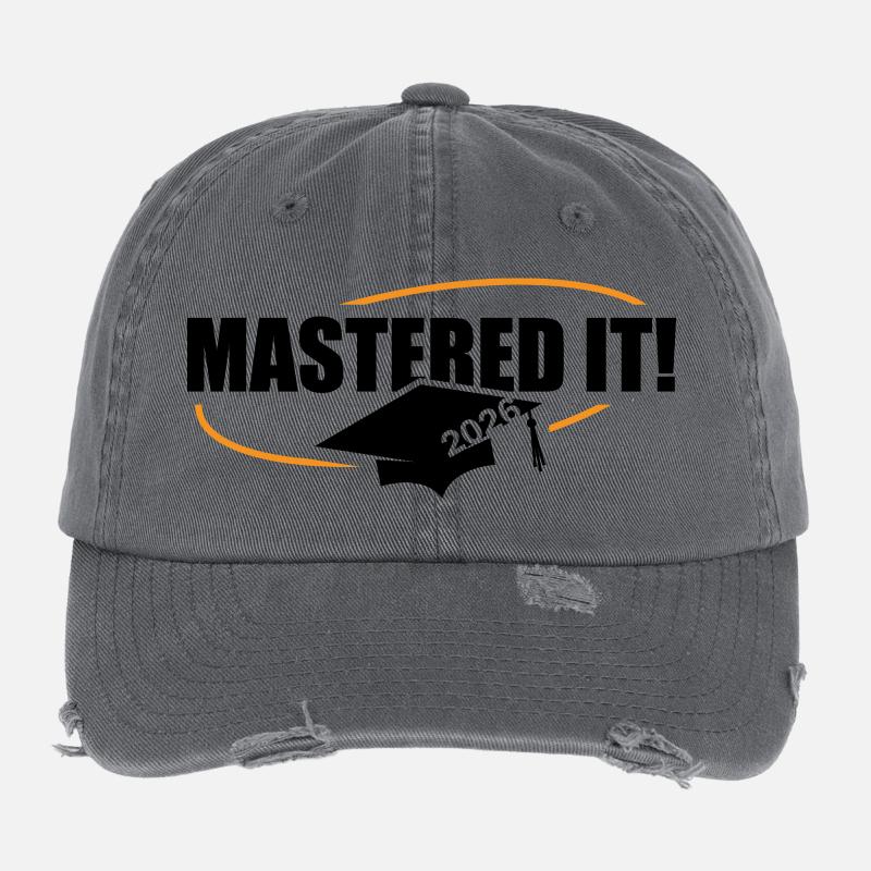 Master 2026 Graduation Graduation Flexfit Vintage Destroyed Cap
