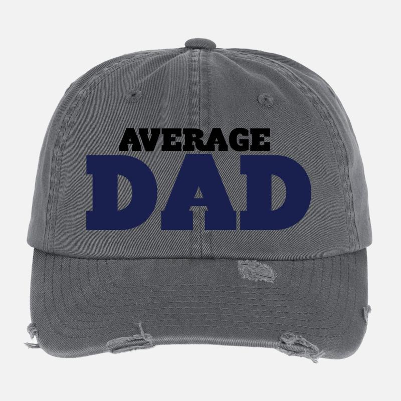 Average Dad: Bold Block Typography Flexfit Vintage Destroyed Cap
