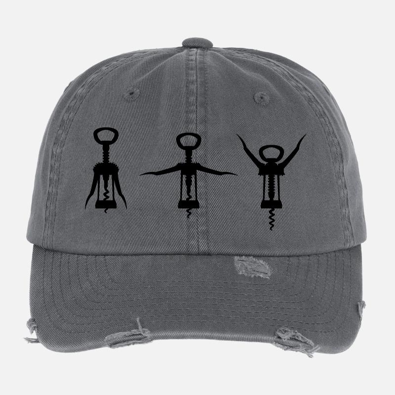Ich bin Bodybuilder (Ohne Text) Flexfit Vintage Destroyed Cap