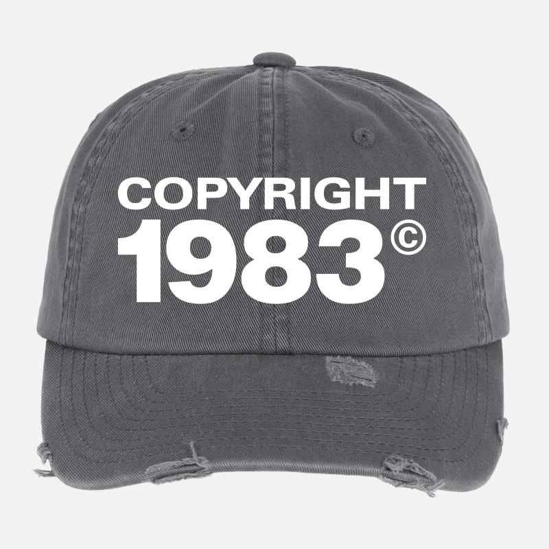 Copyright 1983 - Flexfit Vintage Destroyed Cap - dark grey
