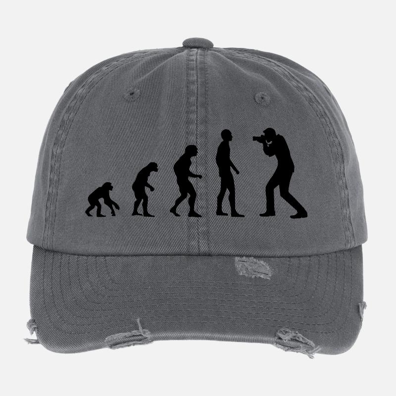 évolution photographe Casquette vintage effet usé Flexfit
