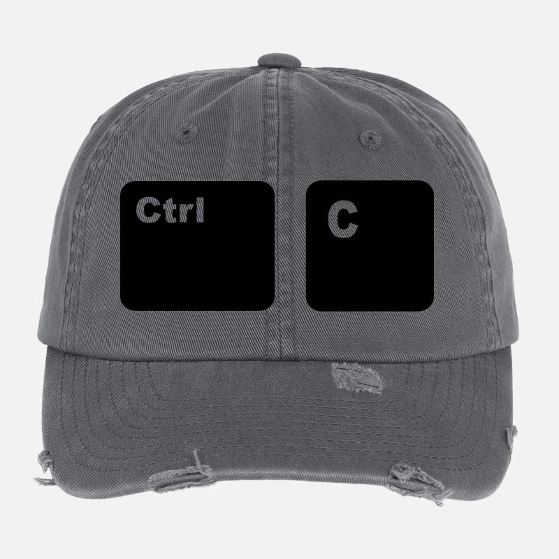 Ctrl C Copy and Paste Father and Son Partners Shi Flexfit Vintage Destroyed Cap